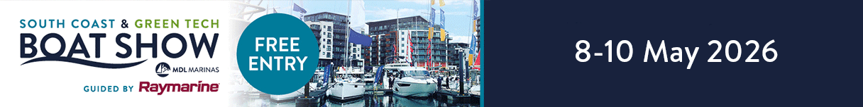 MDL Marinas advertising banner promoting South Coast green Tech Boat Show 2026