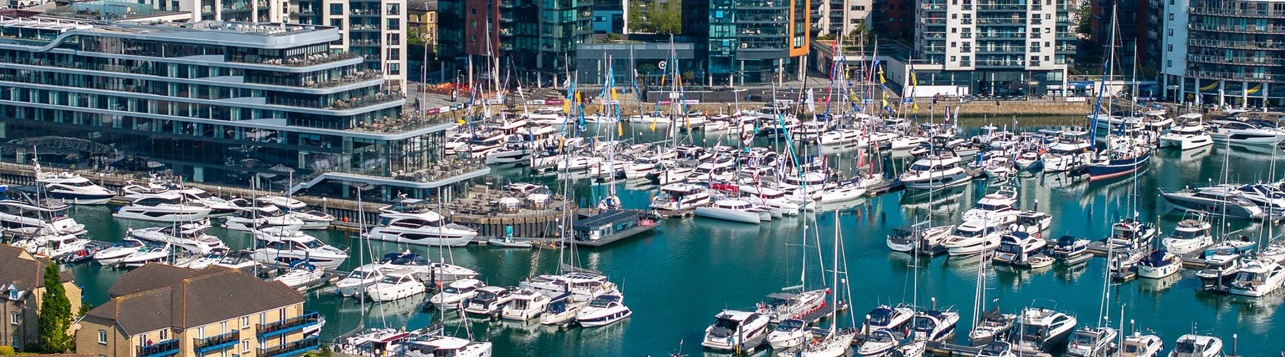 Ocean Village with show boats on display.