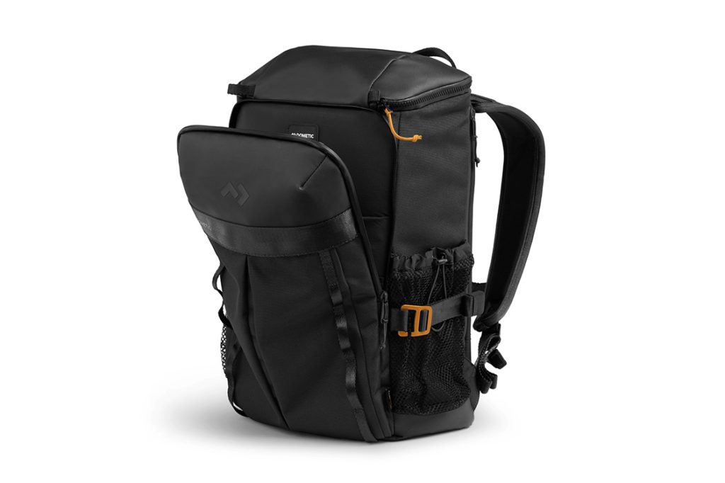 Dometic Unrestricted Small Backpack cooler in black with multiple compartments, bottle pockets and ergonomic straps