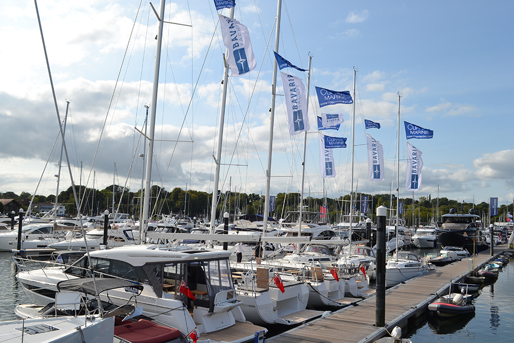 Clipper Marine yachts and Bavaria boats berthed at Swanwick Marina ahead of private showcase event