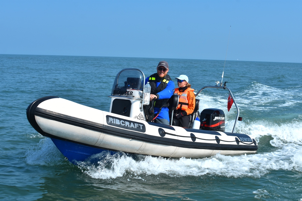 Ribcraft RIB Bowser running across the Irish Sea during the Holyhead to Dublin passage