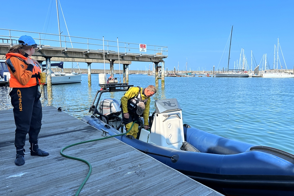 Northwind Challenger refuelling at Dún Laoghaire Marina after crossing the Irish Sea to Dublin