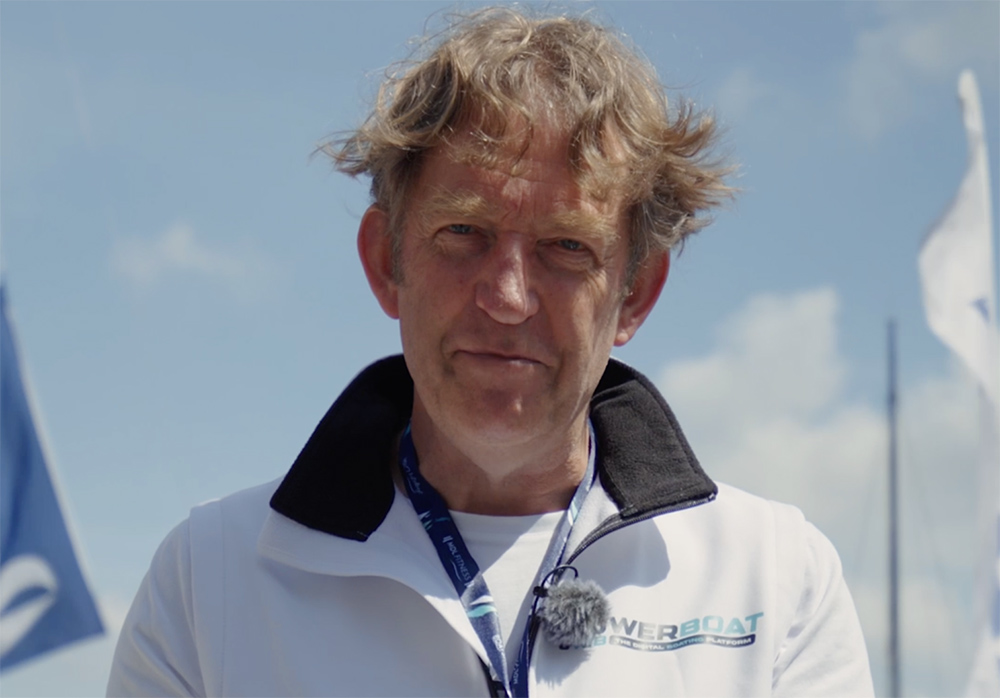 Hugo Montgomery-Swan presenting at South Coast Boat Show