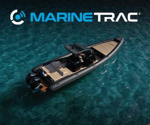 Website banner advertisement for MarineTrac with Protect, Track and Recovery