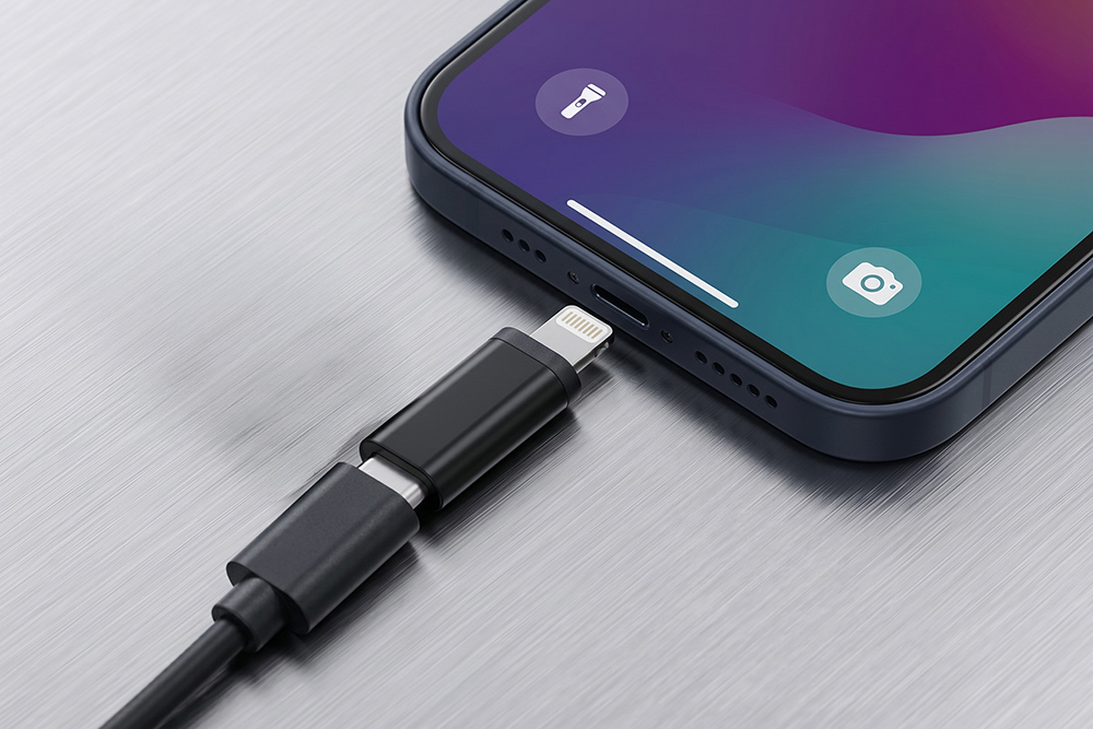 Laser Tools digital endoscope connected to a smartphone.
